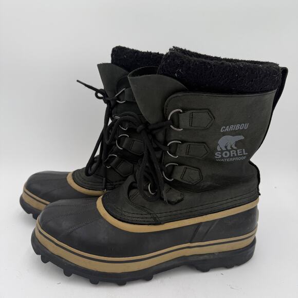 Sorel Men's Caribou Waterproof Leather Winter Boots Size 8 - Picture 5 of 8
